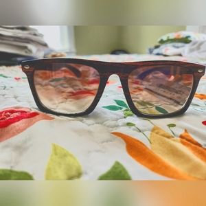 NWT wood-look plastic sunglasses